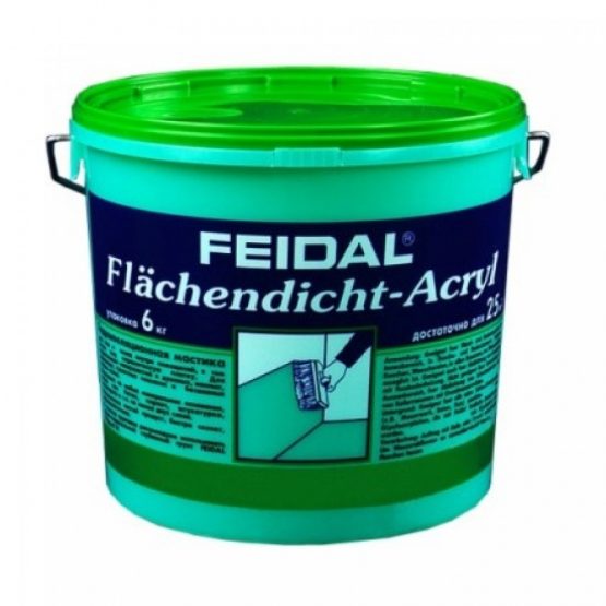 Гидроизоляция FEIDAL FLACHENDICHT-ACRYL / ФАЙДАЛЬ ФЛЭХЕНДИХТ-АКРИЛ (5 кг)